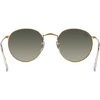 Round Metal RB3447, Gold/Grey Gradient Glass Lenses 53 Eye Size