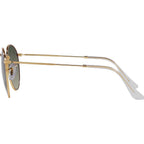 Round Metal RB3447, Gold/Grey Gradient Glass Lenses 53 Eye Size