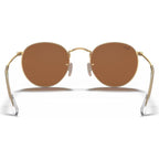 Round Metal RB3447, Gold/Brown Pink Mirror Glass Lenses 50 Eye Size