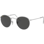 Round Metal RB3447, Silver/Dark Grey Glass Lenses 53 Eye Size