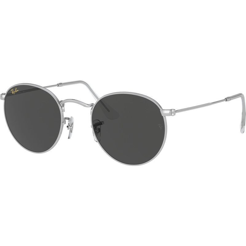 Round Metal RB3447, Silver/Dark Grey Glass Lenses 53 Eye Size
