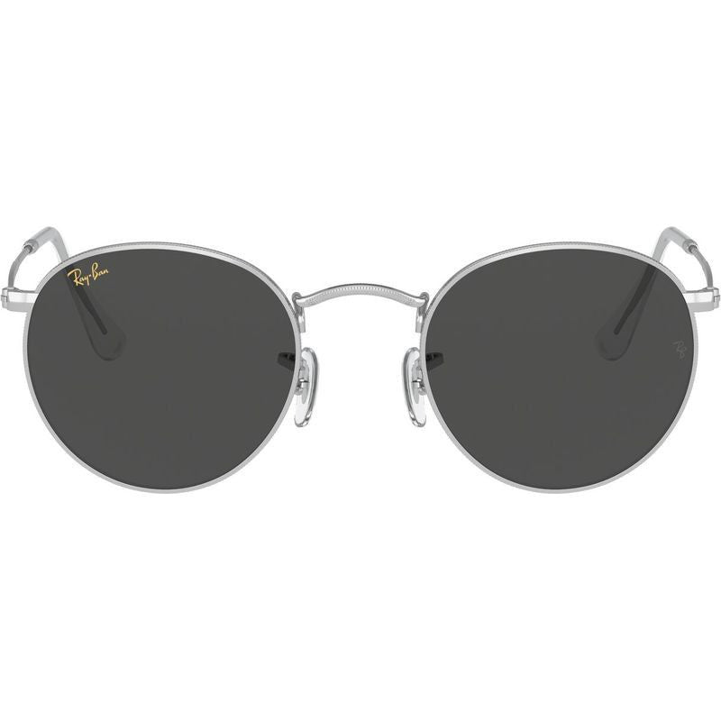 Round Metal RB3447, Silver/Dark Grey Glass Lenses 50 Eye Size