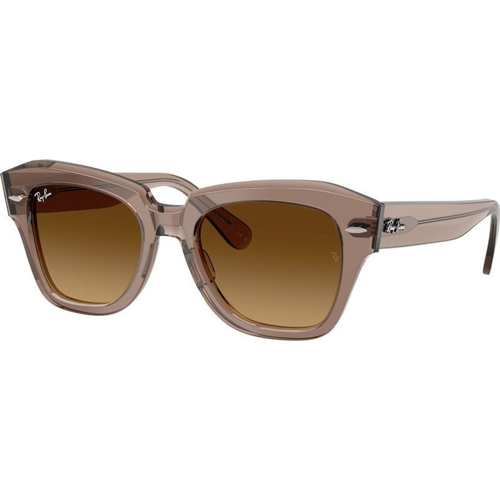 State Street RB2186, Transparent Light Brown/Brown Gradient Glass Lenses 49 Eye Size
