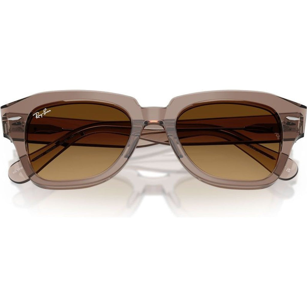 State Street RB2186, Transparent Light Brown/Brown Gradient Glass Lenses 49 Eye Size