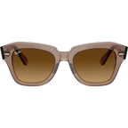State Street RB2186, Transparent Light Brown/Brown Gradient Glass Lenses 49 Eye Size
