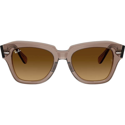 State Street RB2186, Transparent Light Brown/Brown Gradient Glass Lenses 49 Eye Size