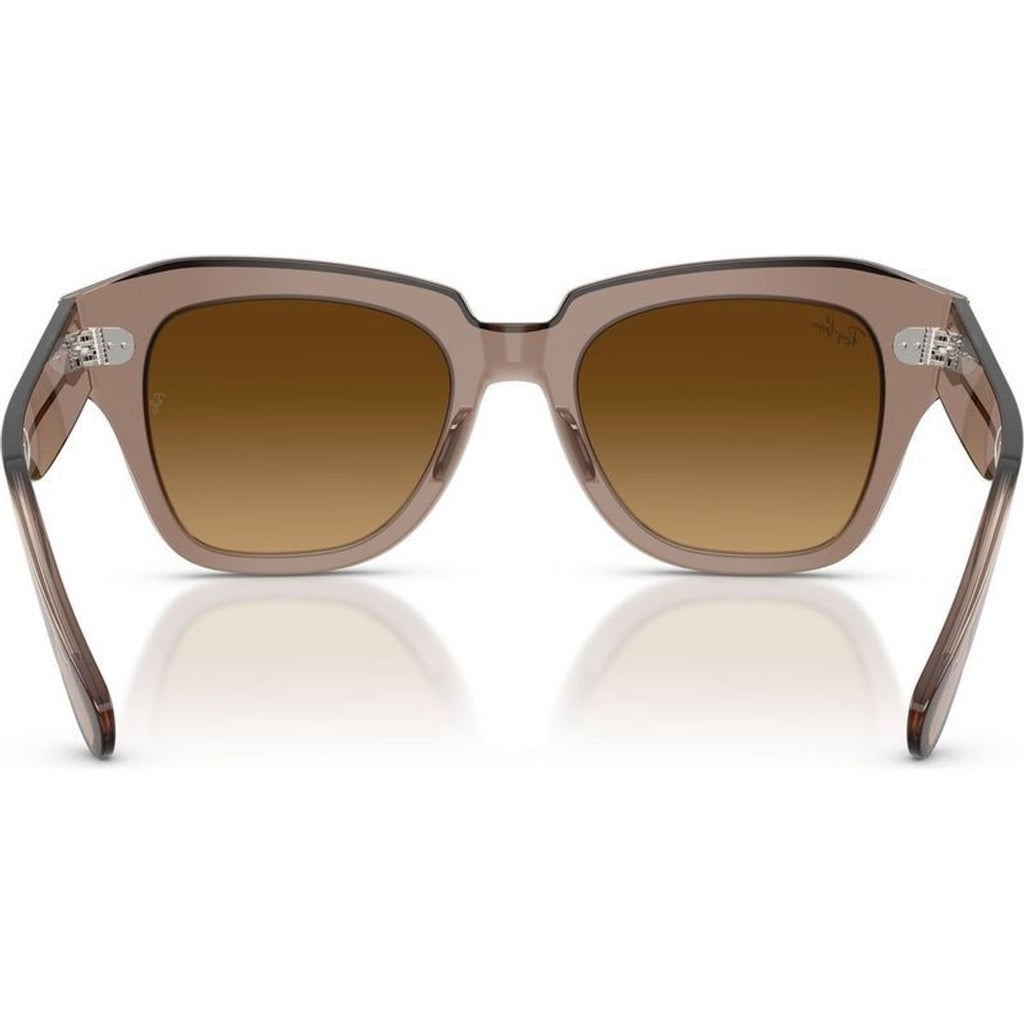 State Street RB2186, Transparent Light Brown/Brown Gradient Glass Lenses 49 Eye Size