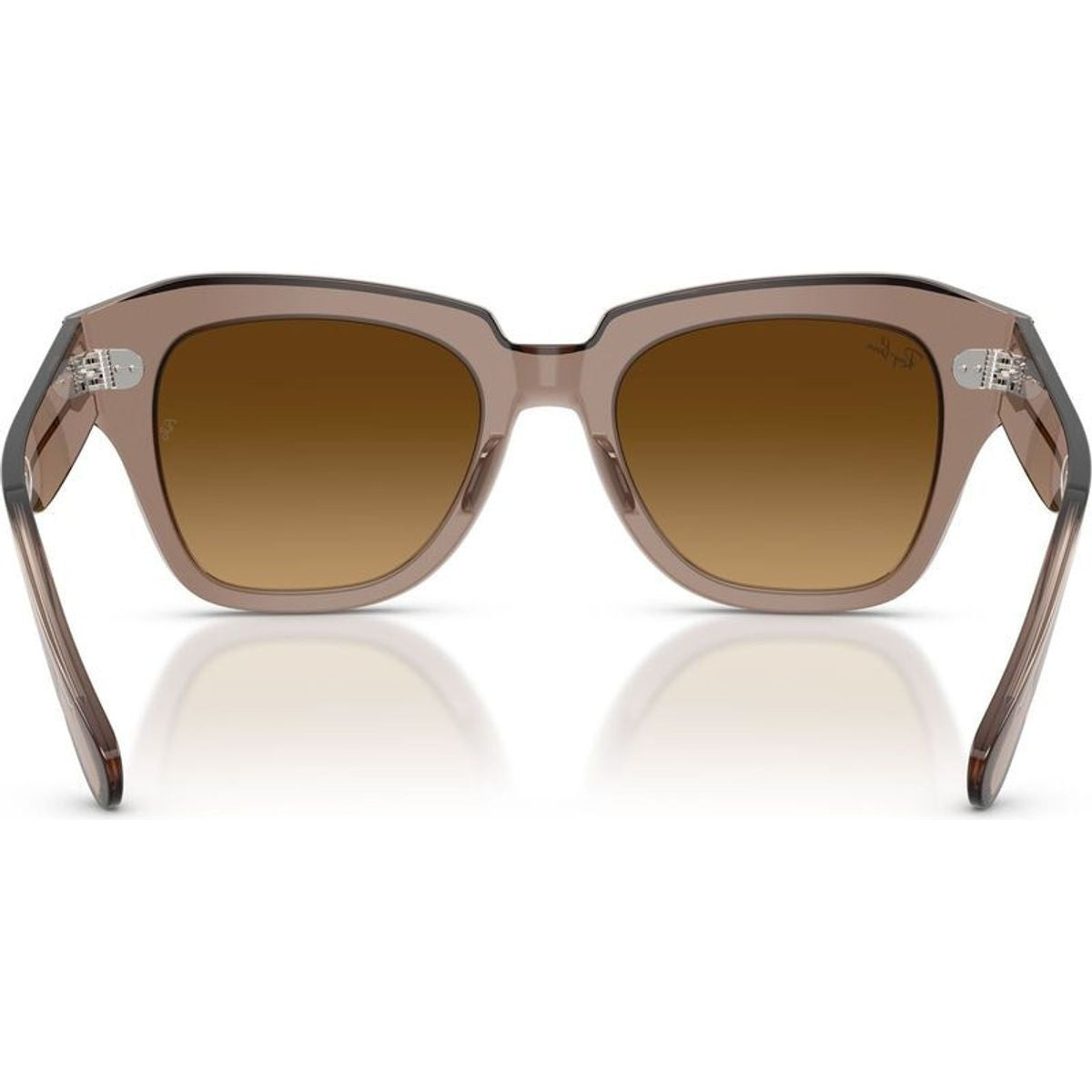 State Street RB2186, Transparent Light Brown/Brown Gradient Glass Lenses 49 Eye Size
