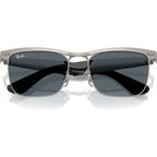 Wayfarer Deluxe RB3875, Sandblasted Gunmetal/Blue Glass Lenses 56 Eye Size