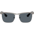 Wayfarer Deluxe RB3875, Sandblasted Gunmetal/Blue Glass Lenses 56 Eye Size