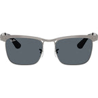Wayfarer Deluxe RB3875, Sandblasted Gunmetal/Blue Glass Lenses 56 Eye Size