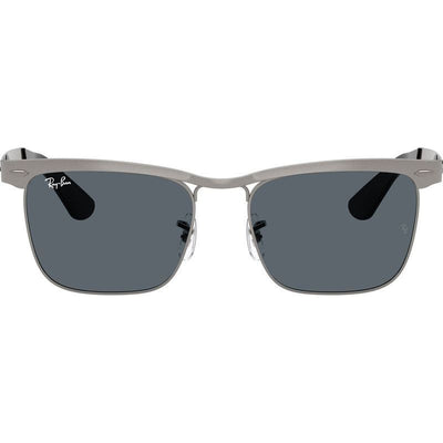 Wayfarer Deluxe RB3875, Sandblasted Gunmetal/Blue Glass Lenses 56 Eye Size