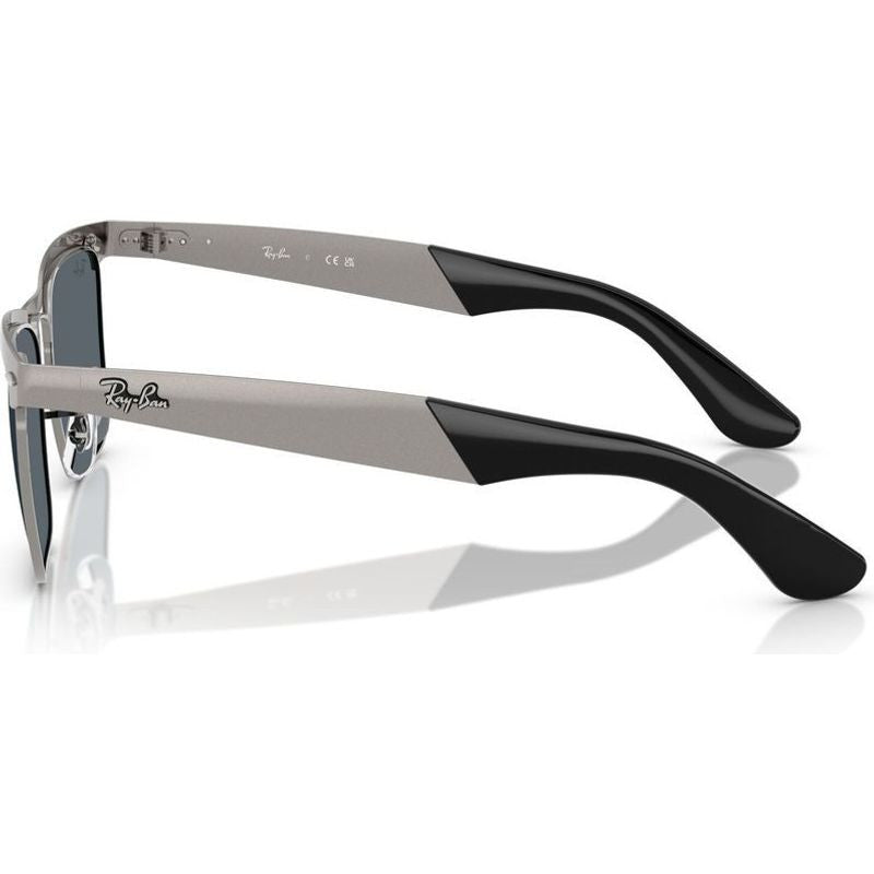 Wayfarer Deluxe RB3875, Sandblasted Gunmetal/Blue Glass Lenses 56 Eye Size
