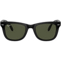 Wayfarer Folding RB4105, Black/Green Glass Lenses 50 Eye Size
