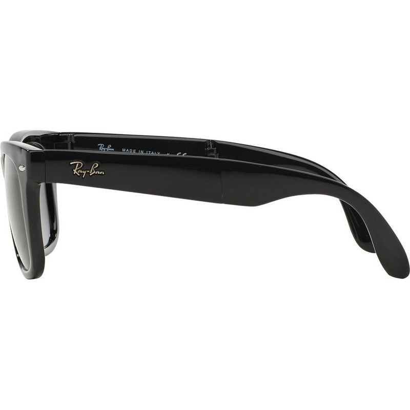 Wayfarer Folding RB4105, Black/Green Glass Lenses 50 Eye Size