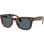 Wayfarer Folding RB4105, Havana/Blue Glass Lenses 50 Eye Size