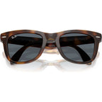 Wayfarer Folding RB4105, Havana/Blue Glass Lenses 50 Eye Size