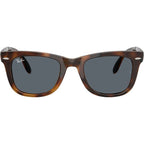 Wayfarer Folding RB4105, Havana/Blue Glass Lenses 50 Eye Size