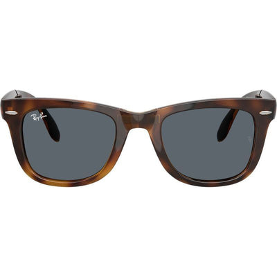 Wayfarer Folding RB4105, Havana/Blue Glass Lenses 50 Eye Size