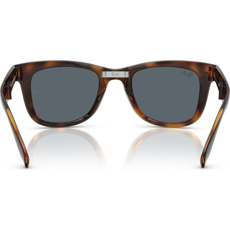 Wayfarer Folding RB4105, Havana/Blue Glass Lenses 50 Eye Size