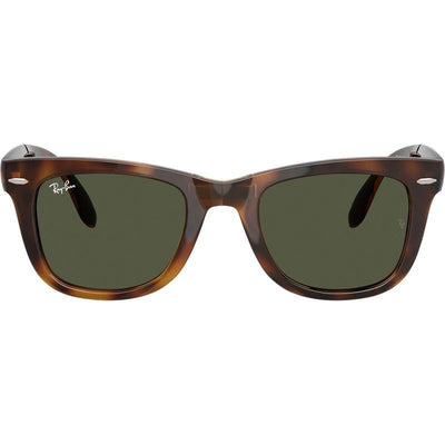 Wayfarer Folding RB4105, Havana/Green Glass Lenses 50 Eye Size