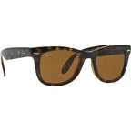Wayfarer Folding RB4105, Light Havana/Brown Glass Lenses 50 Eye Size