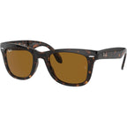 Wayfarer Folding RB4105, Light Havana/Brown Glass Lenses 50 Eye Size