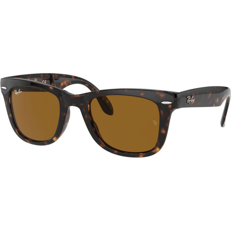 Wayfarer Folding RB4105, Light Havana/Brown Glass Lenses 50 Eye Size