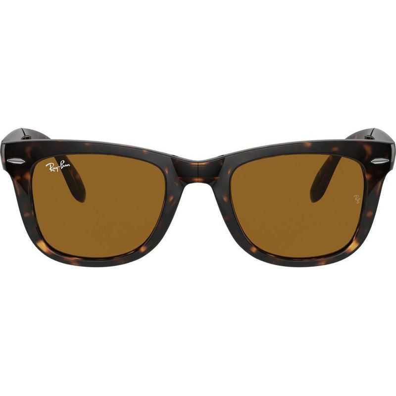 Wayfarer Folding RB4105, Light Havana/Brown Glass Lenses 50 Eye Size