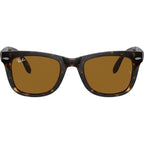 Wayfarer Folding RB4105, Light Havana/Brown Glass Lenses 50 Eye Size
