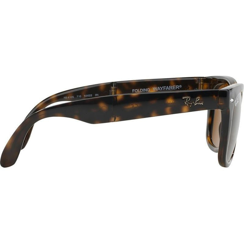Wayfarer Folding RB4105, Light Havana/Brown Glass Lenses 50 Eye Size