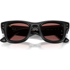 Wayfarer Puffer RB4940, Black/Dark Violet Lenses 47 Eye Size
