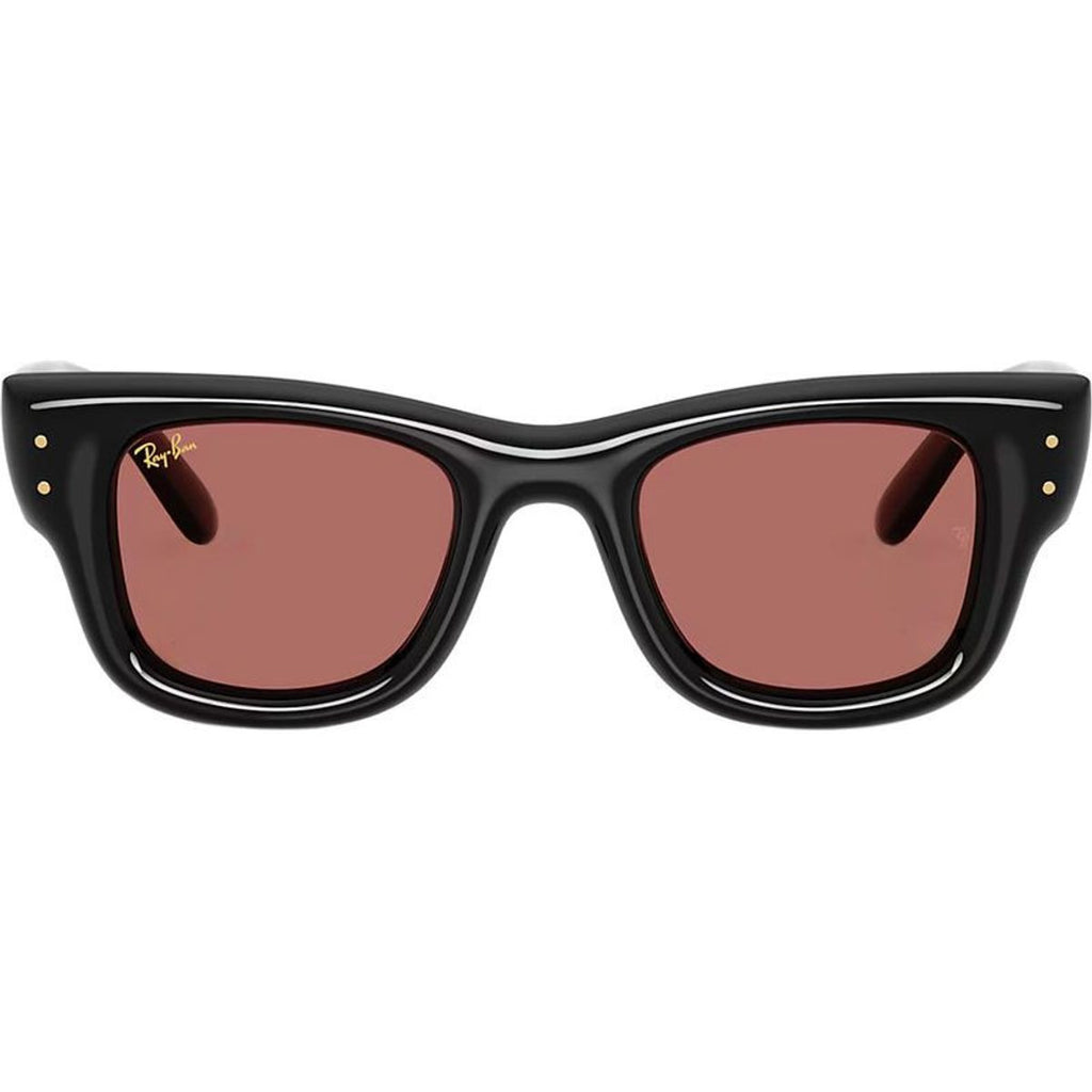 Wayfarer Puffer RB4940, Black/Dark Violet Lenses 47 Eye Size