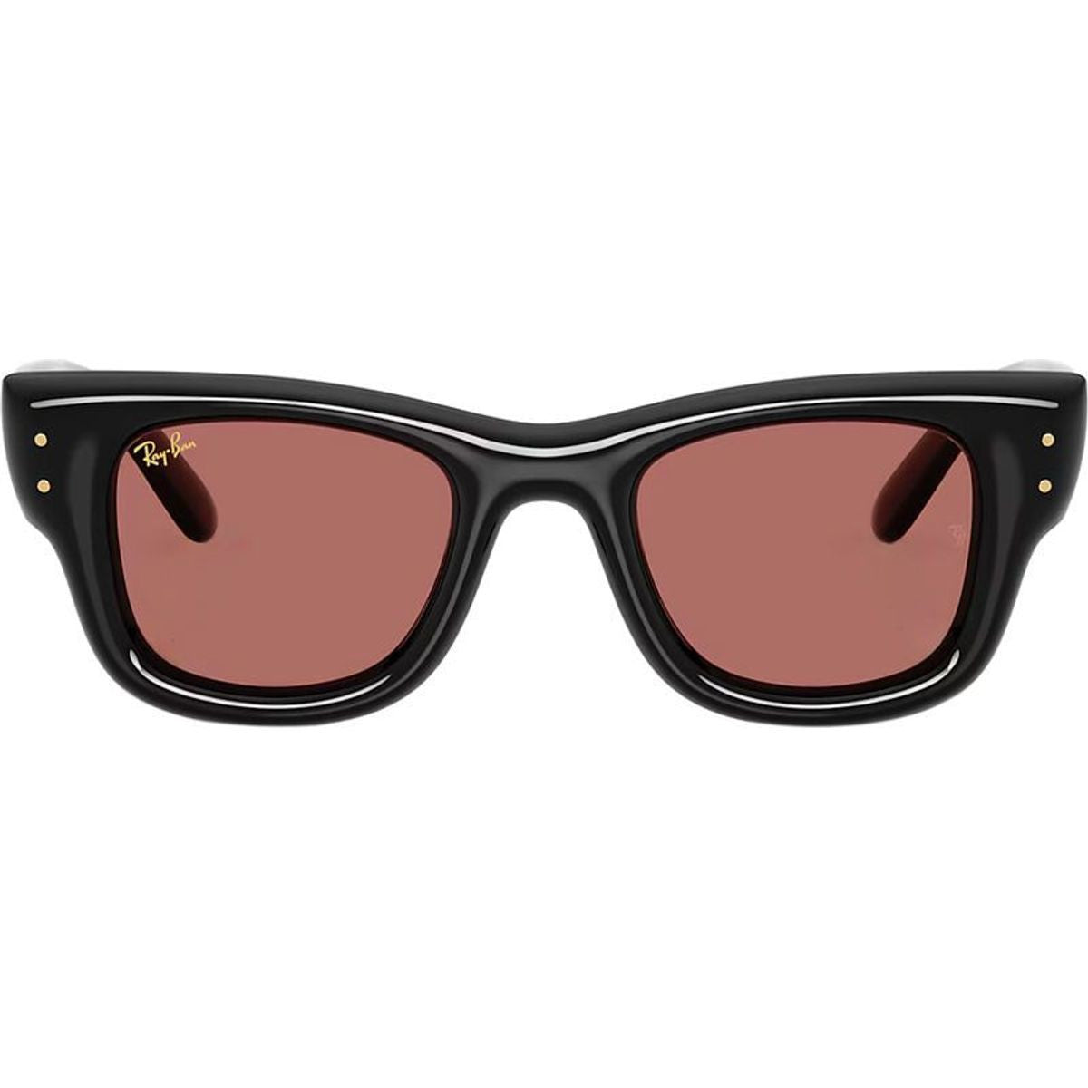 Wayfarer Puffer RB4940, Black/Dark Violet Lenses 47 Eye Size