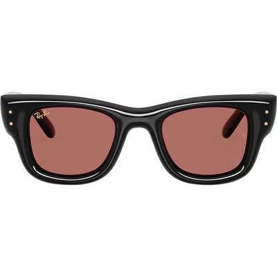Wayfarer Puffer RB4940, Black/Dark Violet Lenses 47 Eye Size