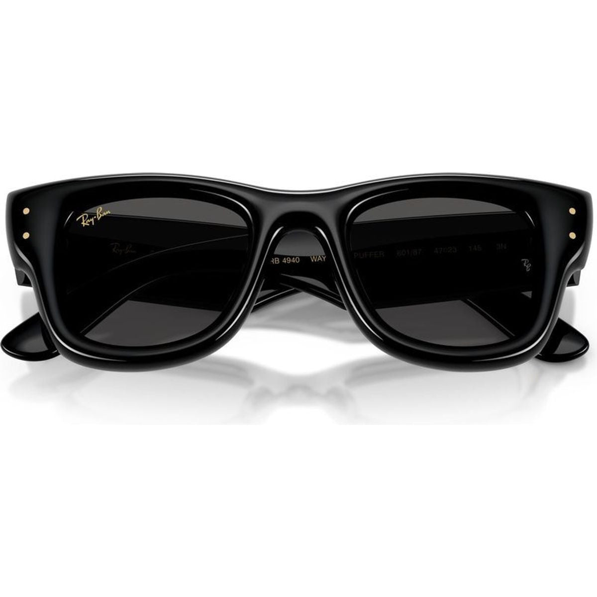 Wayfarer Puffer RB4940, Black/Ultra Black Lenses 50 Eye Size