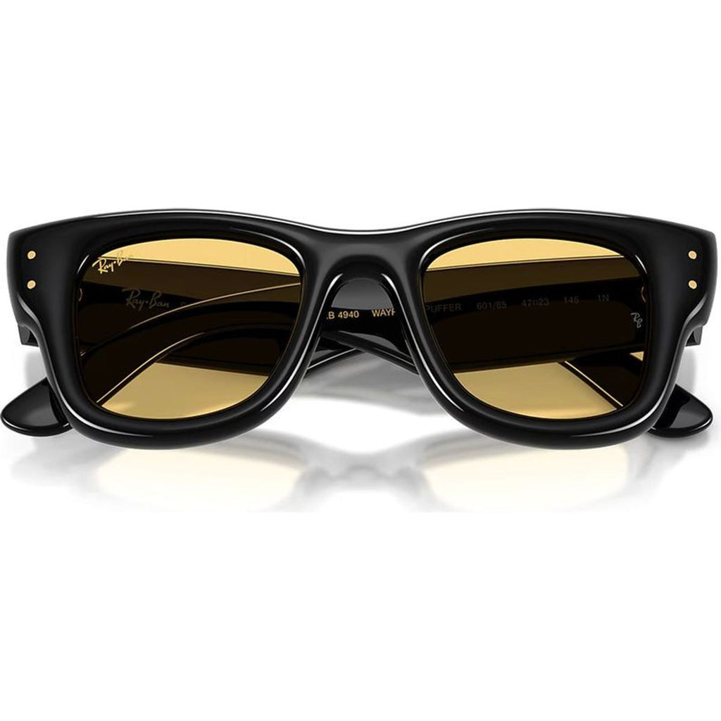 Wayfarer Puffer RB4940, Black/Yellow Lenses 50 Eye Size