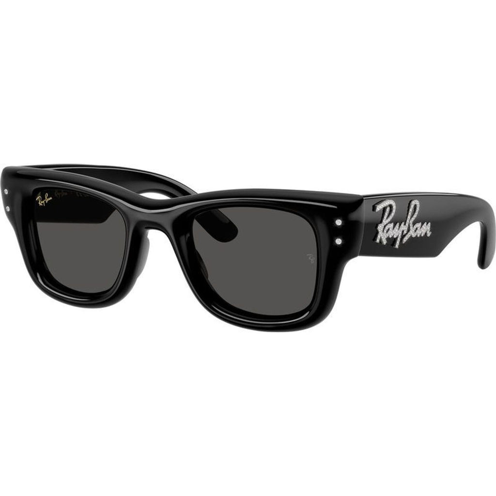 Wayfarer Puffer RB4940B, Black and Strass/Dark Grey Lenses