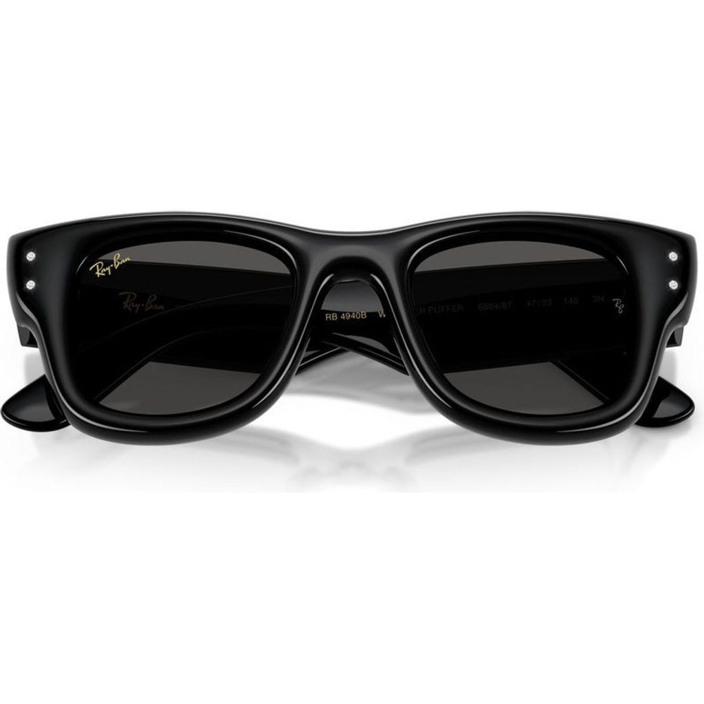 Wayfarer Puffer RB4940B, Black and Strass/Dark Grey Lenses