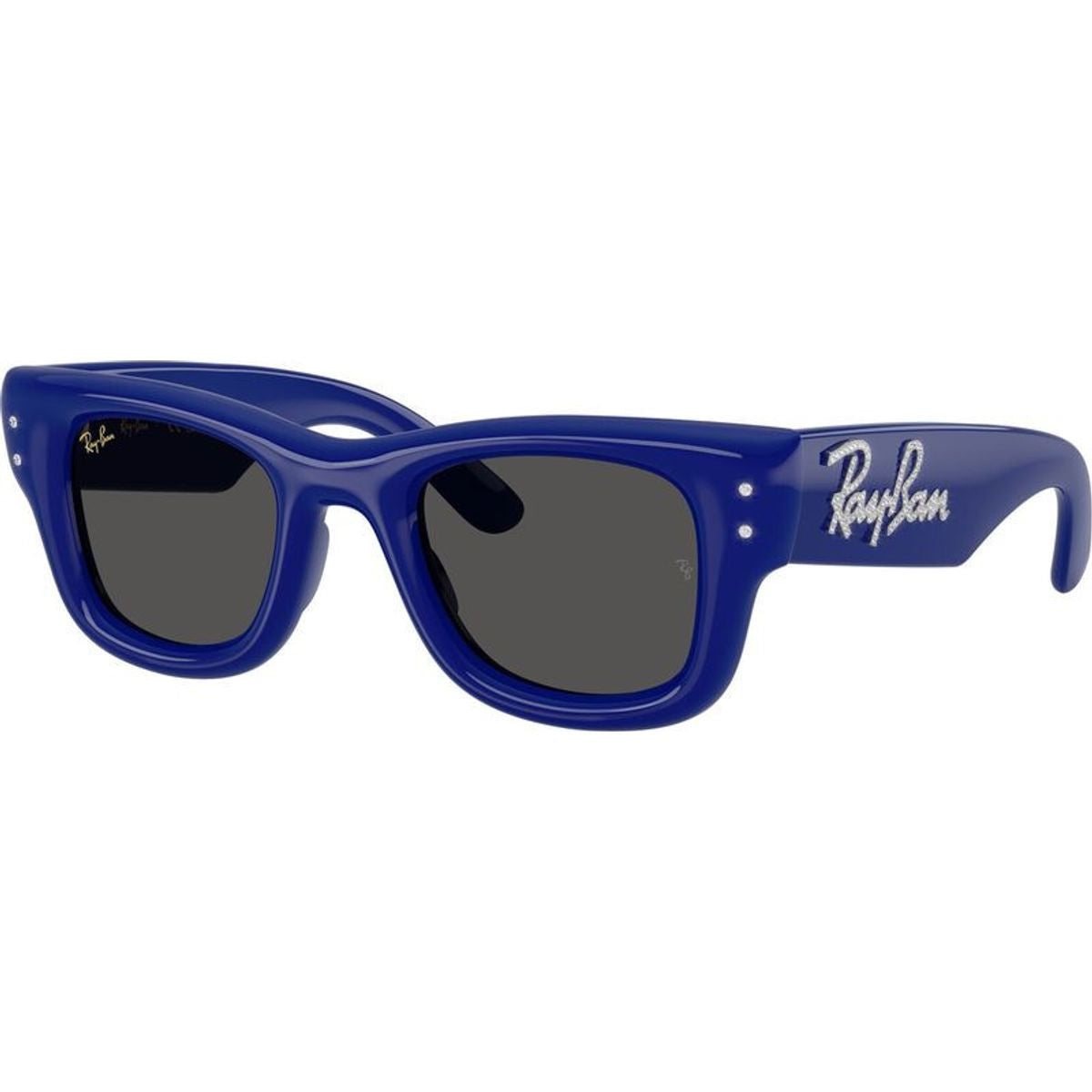 Wayfarer Puffer RB4940B, Blue and Strass/Dark Grey Lenses