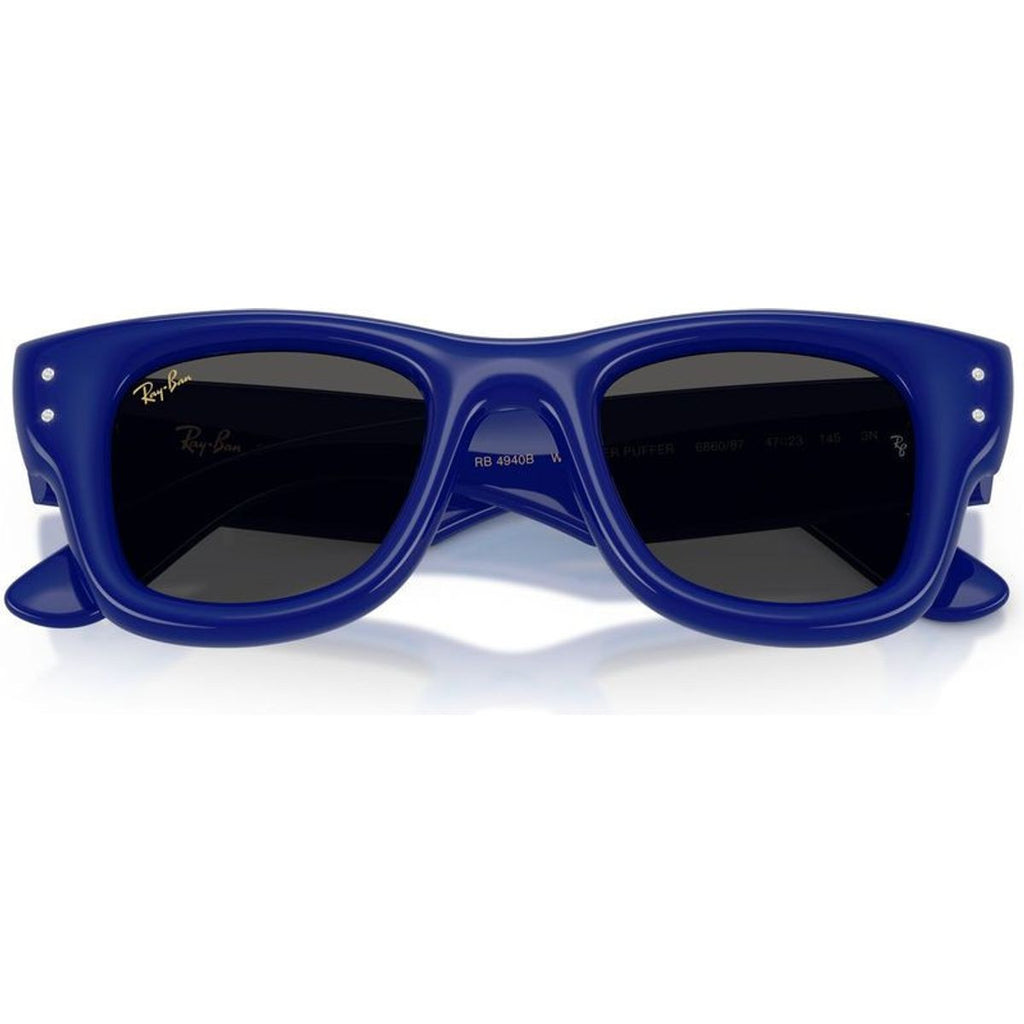 Wayfarer Puffer RB4940B, Blue and Strass/Dark Grey Lenses