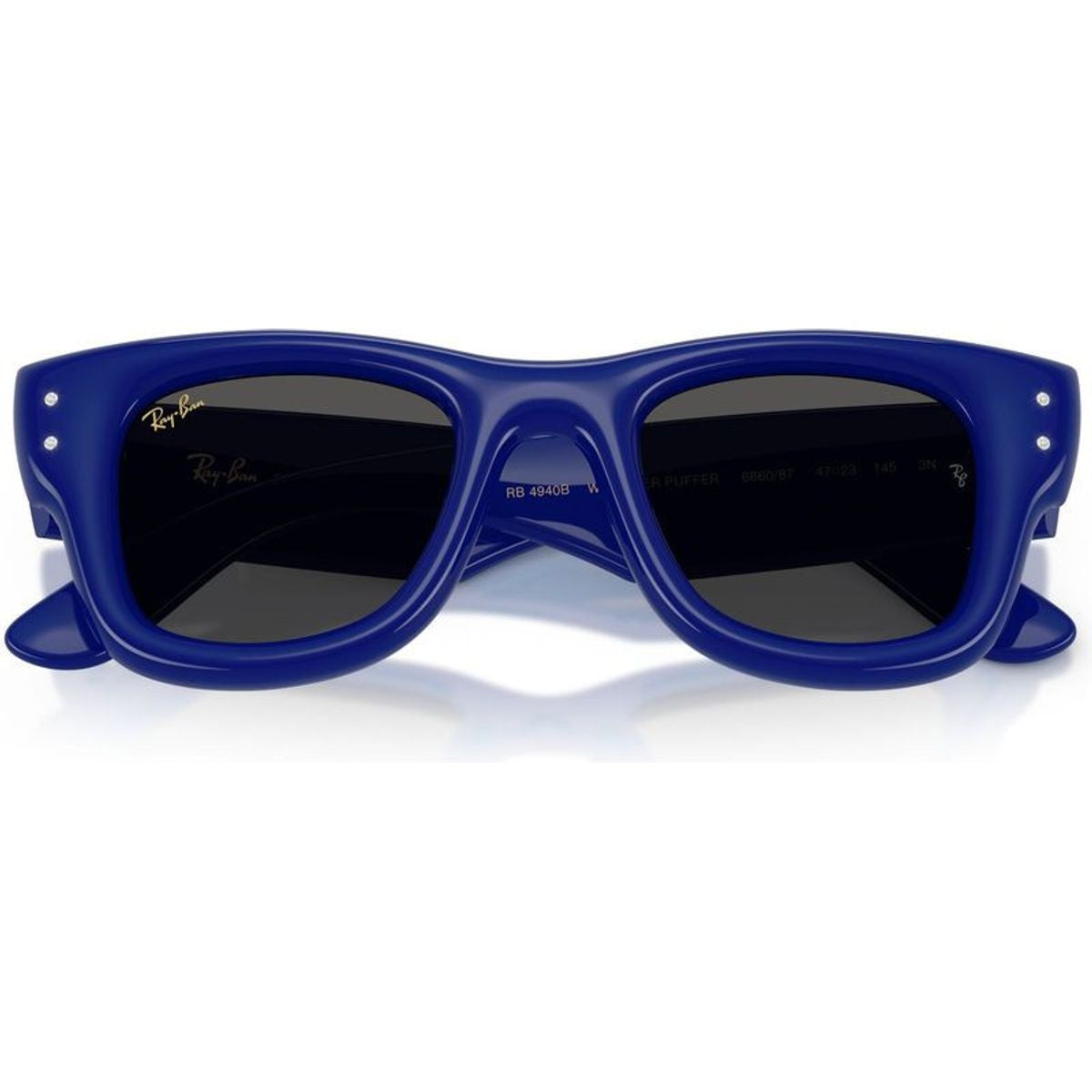 Wayfarer Puffer RB4940B, Blue and Strass/Dark Grey Lenses