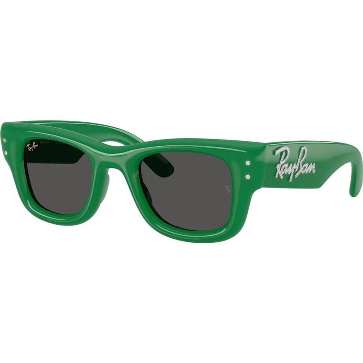 Wayfarer Puffer RB4940B, Green and Strass/Dark Grey Lenses