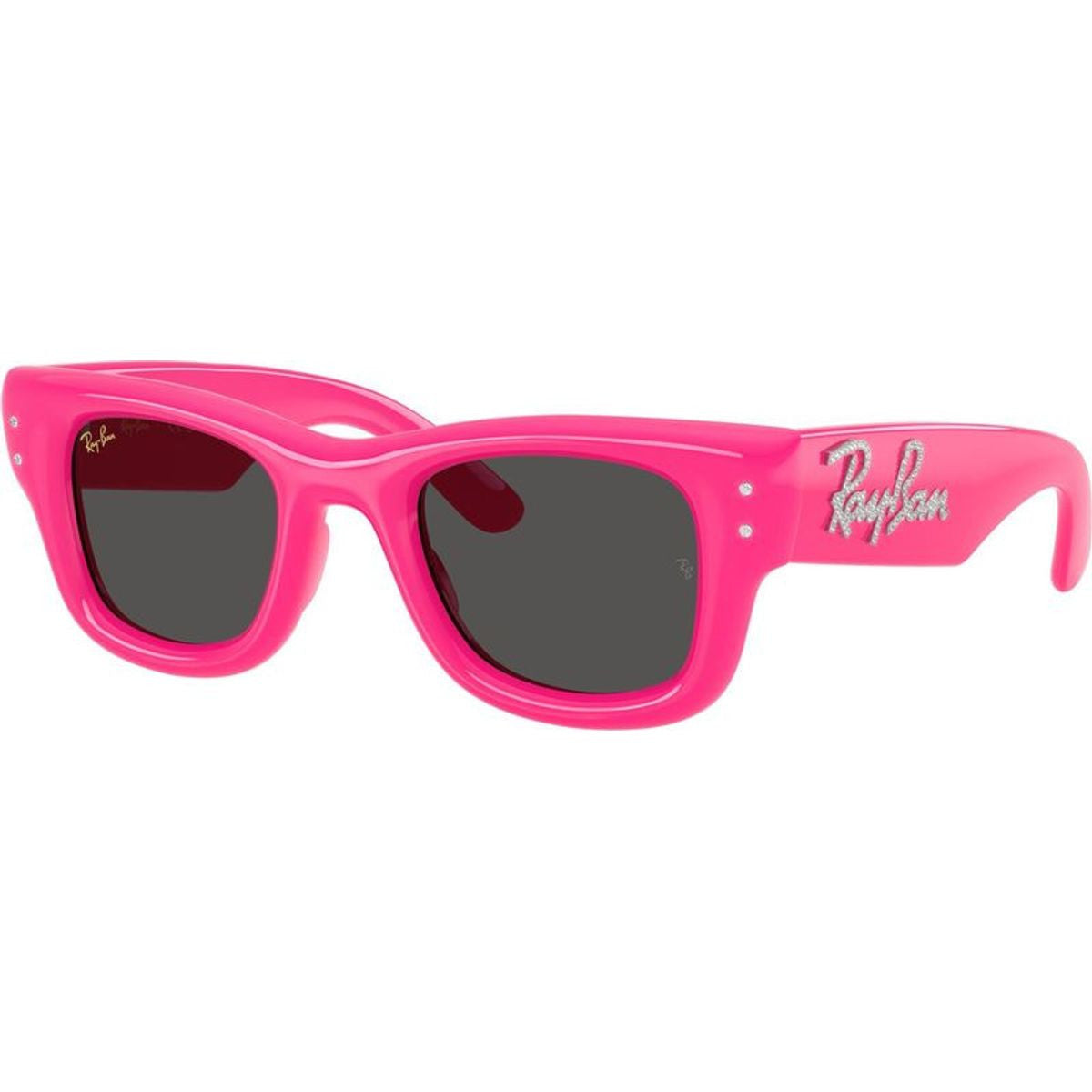 Wayfarer Puffer RB4940B, Pink and Strass/Dark Grey Lenses