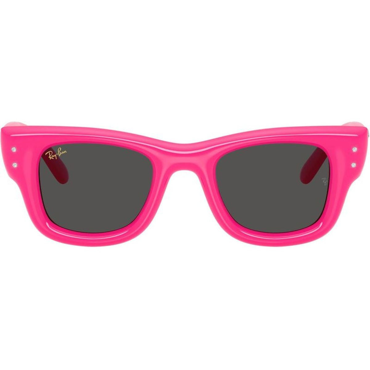 Wayfarer Puffer RB4940B, Pink and Strass/Dark Grey Lenses