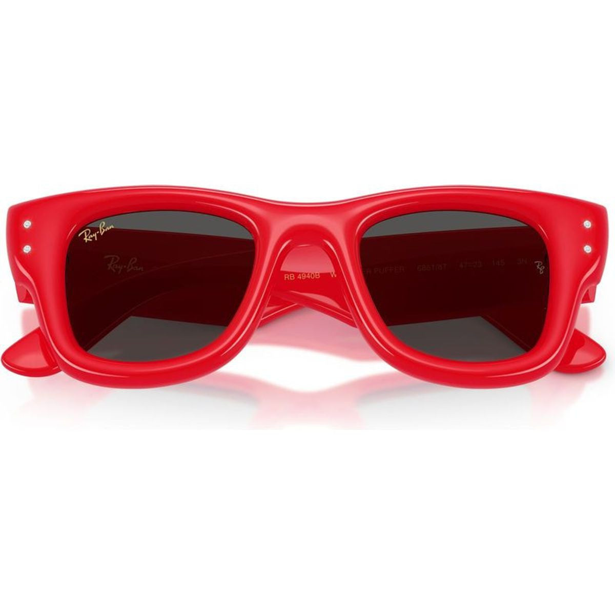 Wayfarer Puffer RB4940B, Red and Strass/Dark Grey Lenses