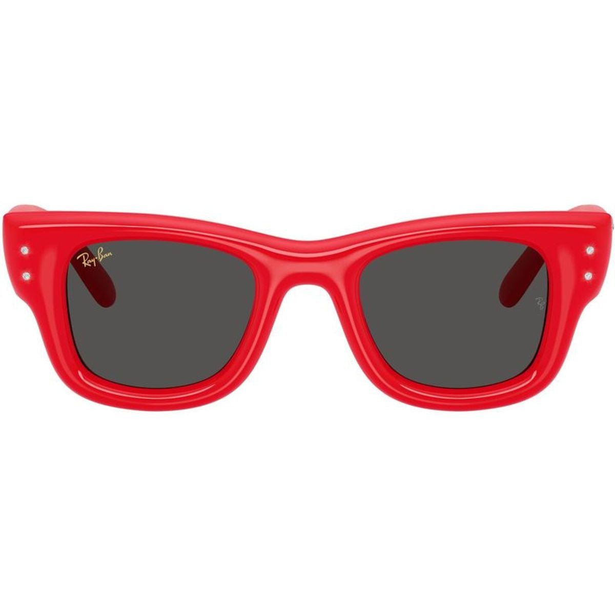 Wayfarer Puffer RB4940B, Red and Strass/Dark Grey Lenses