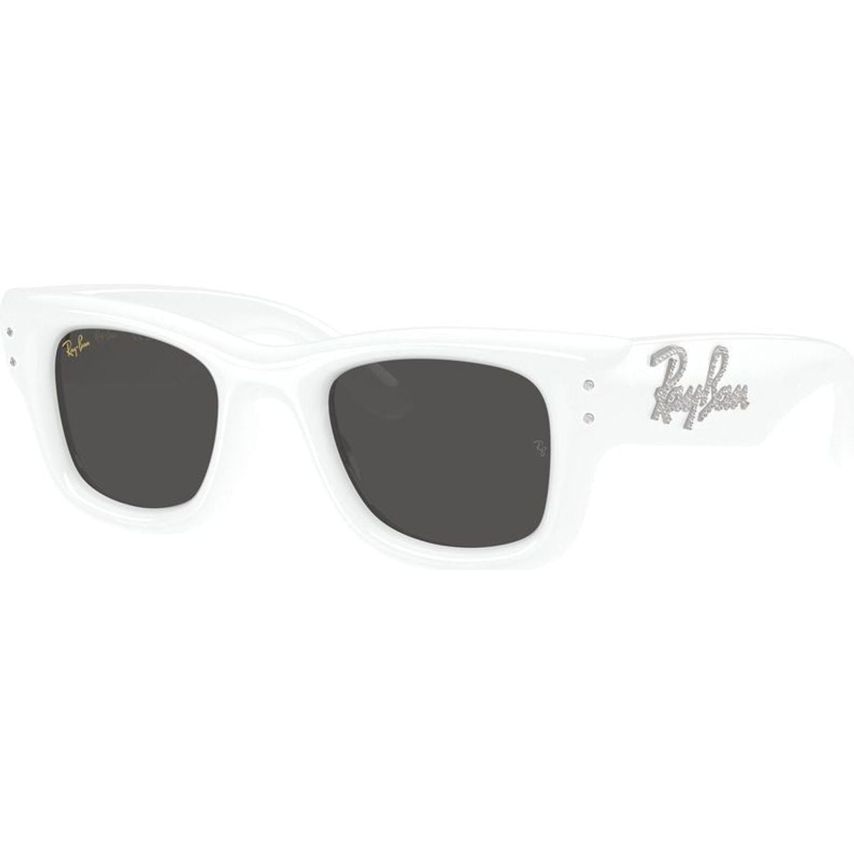 Wayfarer Puffer RB4940B, White and Strass/Dark Grey Lenses