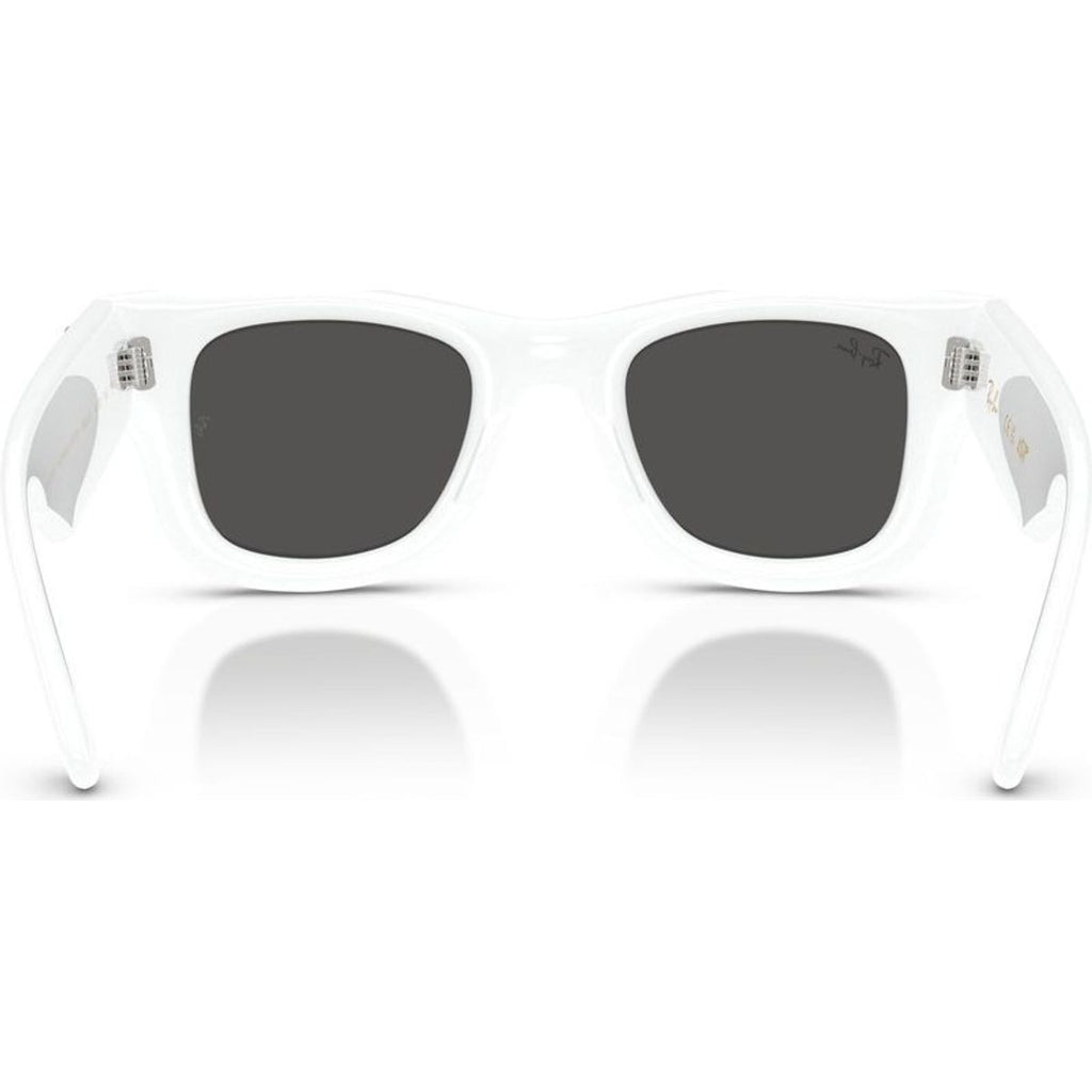 Wayfarer Puffer RB4940B, White and Strass/Dark Grey Lenses
