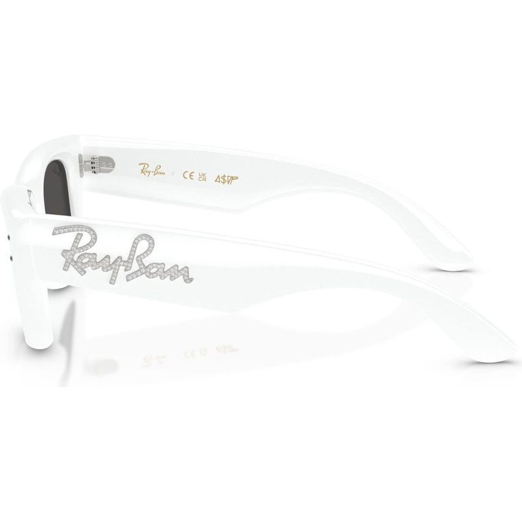 Wayfarer Puffer RB4940B, White and Strass/Dark Grey Lenses